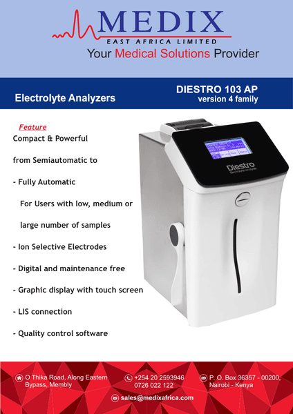 103AP V4 Electrolyte Analyzer Family — first page