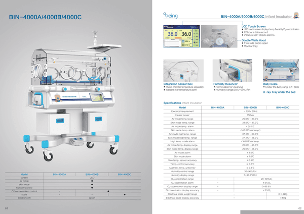 Infant Incubator BIN-4000B — first page