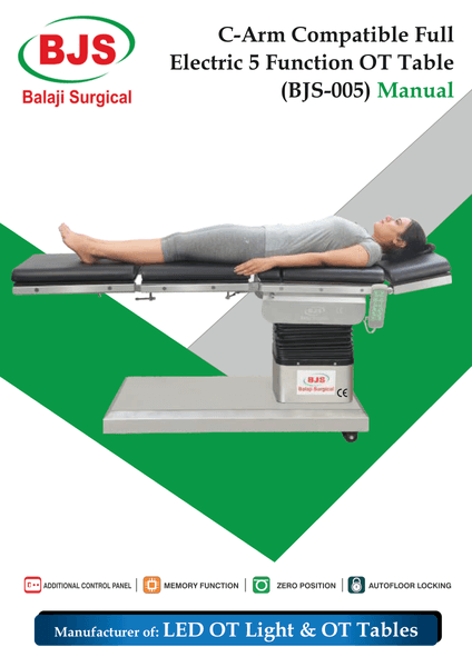 C-Arm Full Electric Operating Table BJS-005 — first page