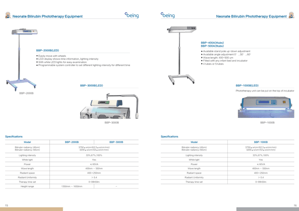 LED Phototherapy Light BBP-2000B — first page