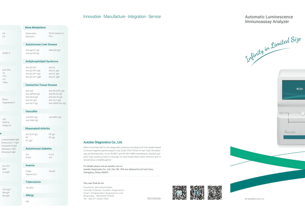 AutoLumo S900 Immunoassay Analyzer — first page